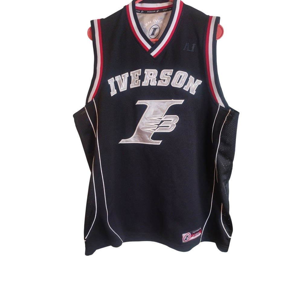Reebok Allen Iverson I3 The Answer Basketball Jersey Black Mens XL Authentic Ed